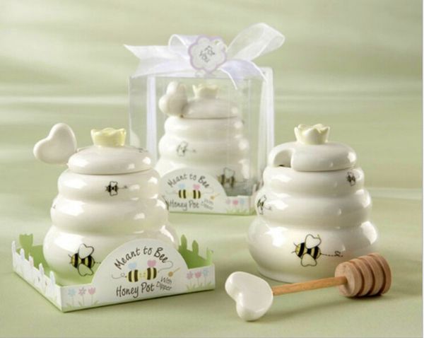 

"Значенный, что пчела" Керамический мед горшок свадебный подарок фарфор мед банку
