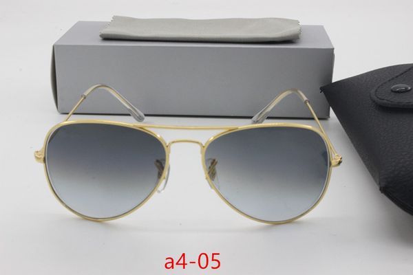 

Whole ale 5 pc de igner ungla e men and women 100 aluminum frame gla len e gradient gold gray hd pilot