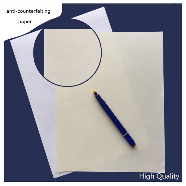 

200 sheets contract printinng paper 75% cotton 25% linen pass counterfeit pen test paper white ivory in us