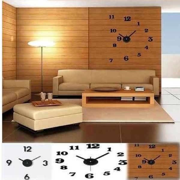 

wholesale- new diy clock self adhesive decal modern wall digit number room interior decoration clock