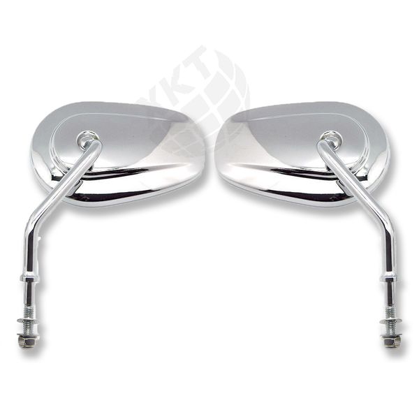 

chrome teardrop motor rearview mirrors for harley dyna 1994-2014 new
