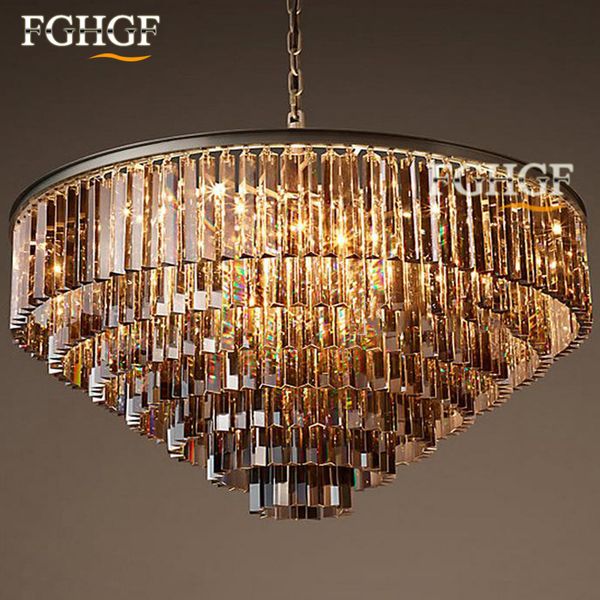 

factory outlet modern vintage rh chandelier crystal pendant hanging light for home restaurant decoration large round chandelier ceiling lamp