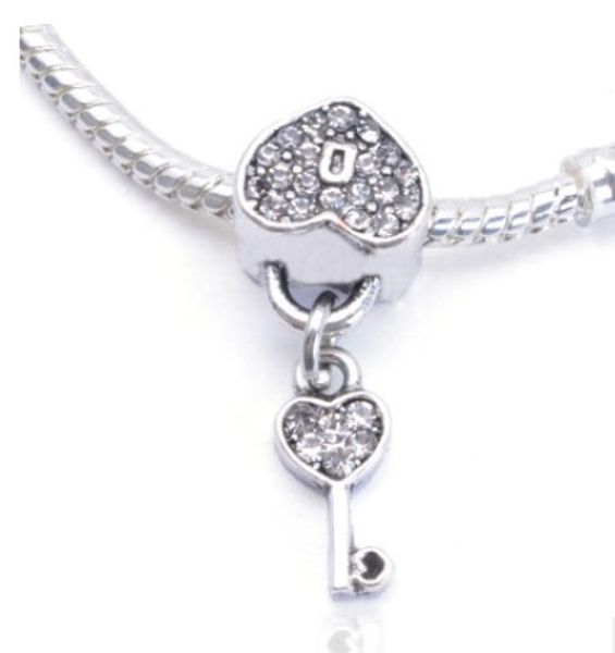 

Fit Pandora браслет замок ключ сердце CZ Кристалл Европейский серебряный шарик подвеск