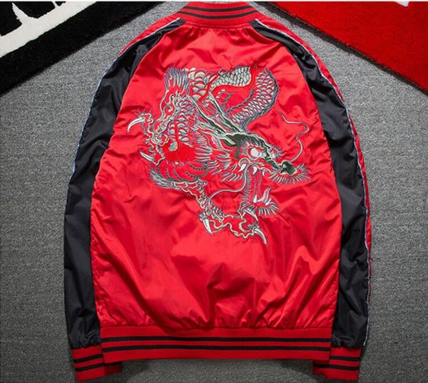 

2017 бесплатная доставка kanye west новый ветер дракон тотем Harajuku пальто Yokosuka вышивка yee