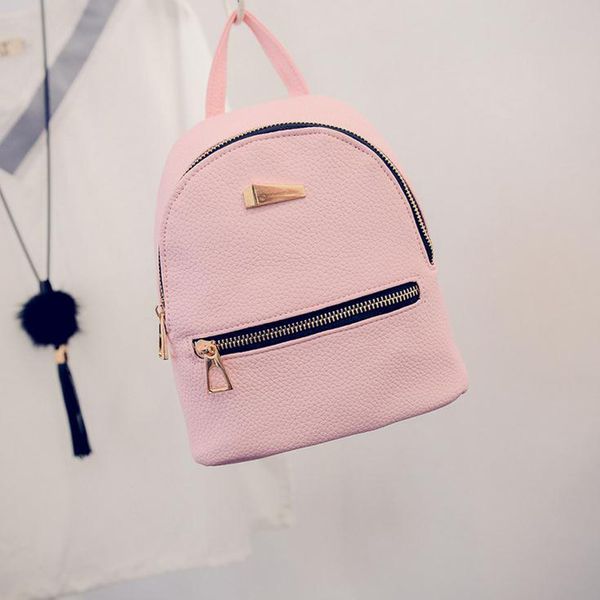 

wholesale- 2016 new women's backpacks brand design fashion black leather backpack travel for school bags teenage girl rucksack