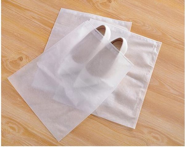 

29x35cm shoe storage bags drawstring travel storage shoe dust-proof tote dust bag case black white non-woven pouch tote bag