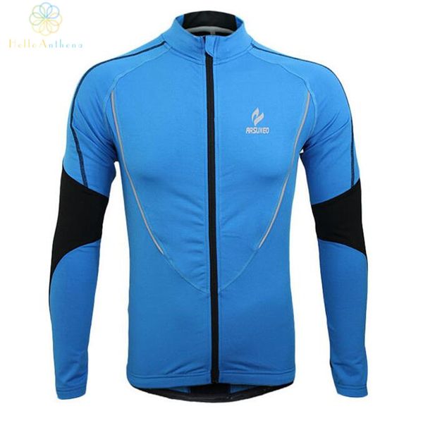 

wholesale-winter clothing cycling running zip fleece men long sleeve coat jackets outdoors sports fitness tights 2016 thermal jersey 2017, Black;red