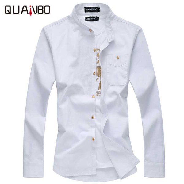 Großhandel - Männer Camisas Casual 2017 Neue Mode Weißhemd Herren Langarmhemd Slim Fit Leinenhemden Herren Businesshemden Plus Größe 6XL
