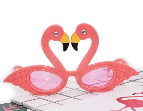 Flamingo Coquetel Havaiano Novidade Óculos De Sol Fantasia Vestido Tropical Óculos De Praia Casamento Aniversário Galinha Festa Lembrancinha Rosa Glitter