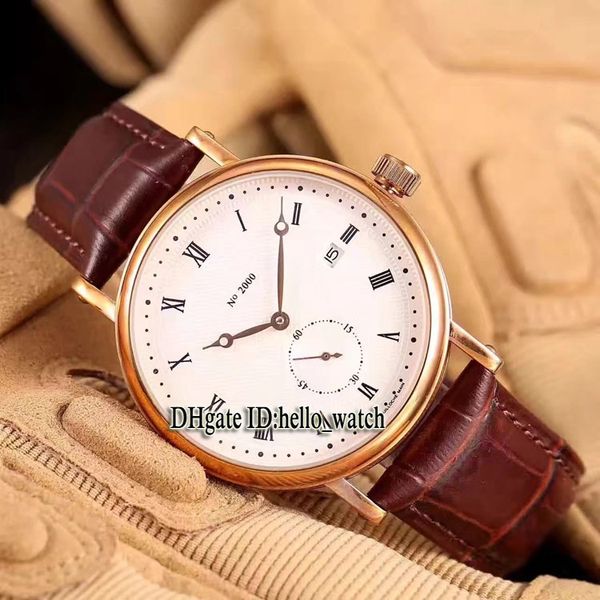 

2018 new classique heritage 5920 5920bb/15/984 white dial automatic mens watch leather strap sport gent watches, Slivery;brown