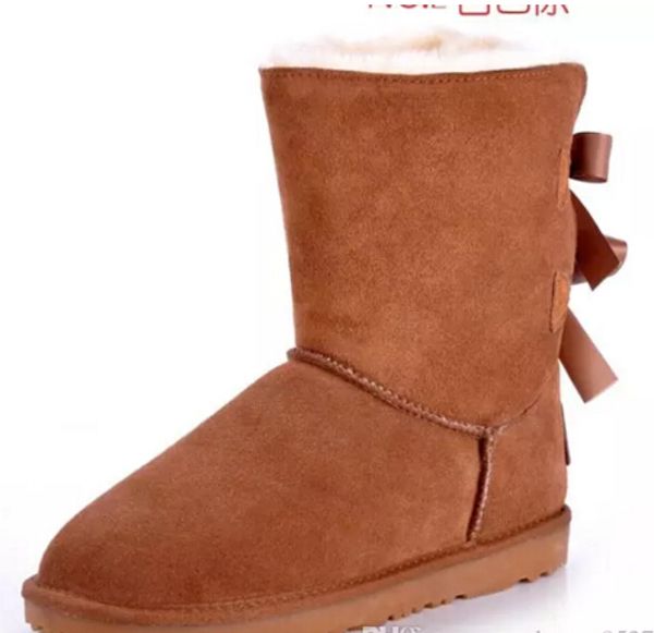 

2016 christmas promotion womens boots bailey bow boots 2017 new snow boots for women, Black