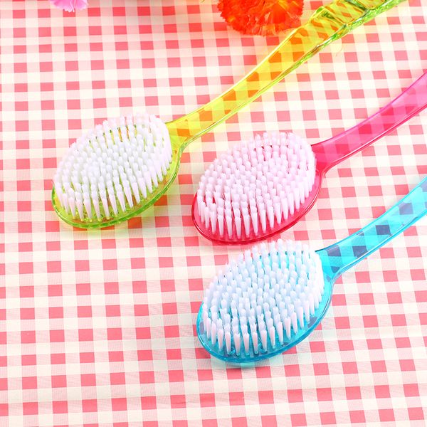 

wholesale-new arrival plastic bath brush back with long handle bath reach feet rubbing brush brushes body bathroom product
