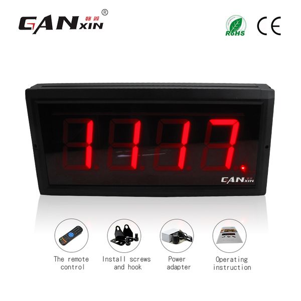 

ganxin] 4 digits 3-inch high characte led display digital counter 12v count down/up totalizer 0-9999 with ir remote control red color
