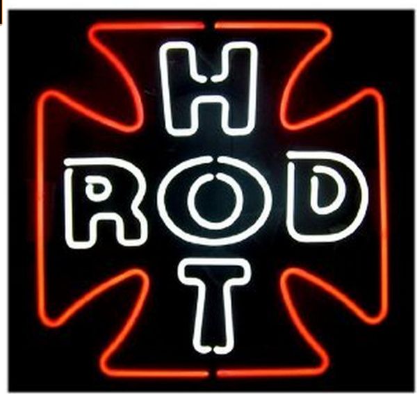 

Fashion New Handcraft HOT ROD CROSS RED CLASSIC Real Glass Tubes Beer Bar Pub Display neon sign 19x15!!!Best Offer!
