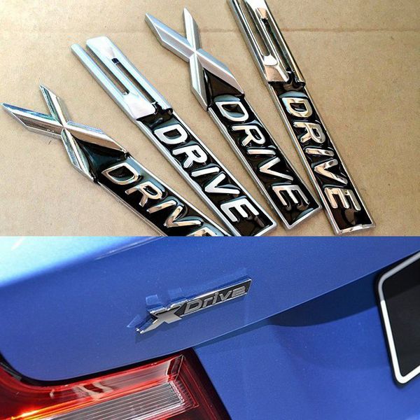 SCHWARZES Metall Chrom matt Xdrive X Drive Sdrive S Drive Emblem Abzeichen Aufkleber Aufkleber für BMW 3 4 5 6 7 Serie X1 X3 X5 E70 X6 E71