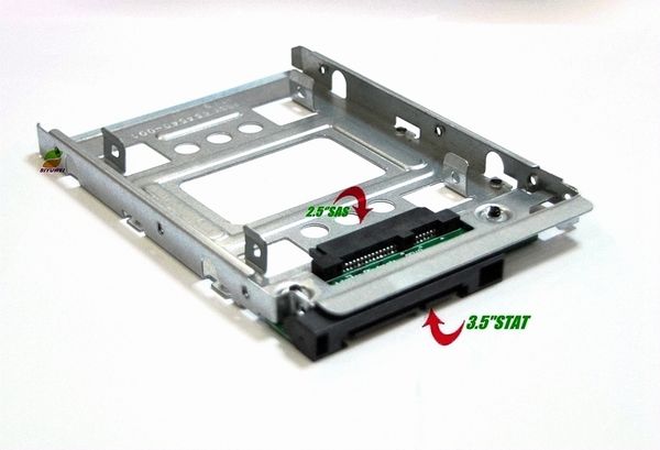 

hp 654540-001 2.5" ssd to 3.5" sata adapter tray converter sas hdd bracket bay
