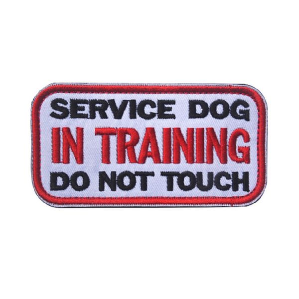 

50pc 3d embroidery patche loop and hook ervice dog in training do not touch patche tactical cloth patche ticker