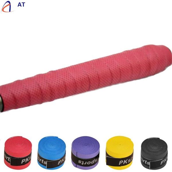 Atacado- aperto tênis 2x stretchy anti-deslize raquete sobre pão de pão tênis badminton lidar com fita fita domingo levert dropship