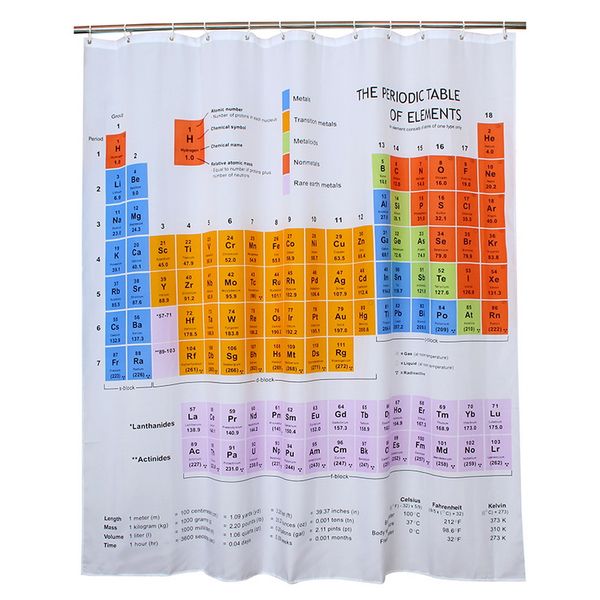 2019 Fabric Polyester Big Bang Theory Periodic Table Shower