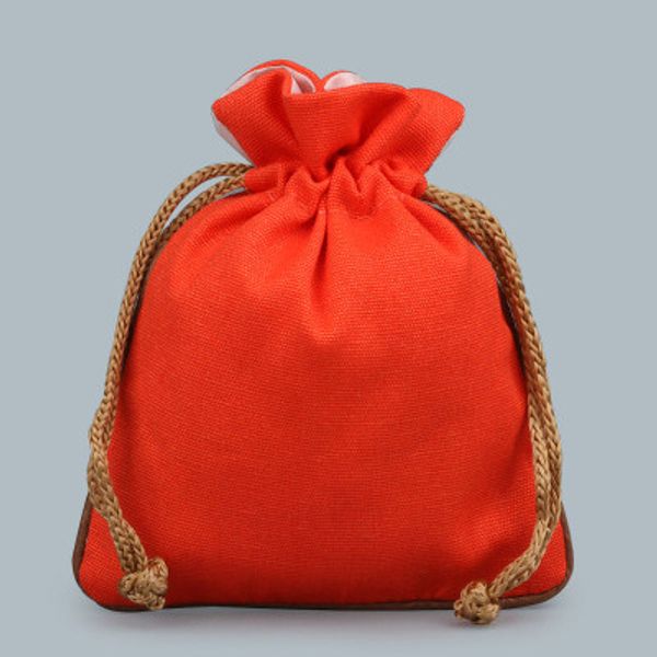 

plain blank cotton linen drawstring bags eco jewelry gift bag lavender dried flowers spice storage bags candy tea packaging pouch 3pcs/lot, Pink;blue