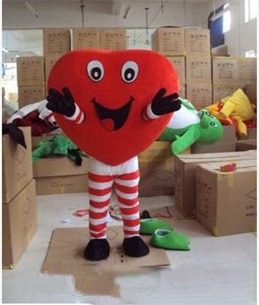 2017 Fabbrica fatta rosso adulto mascotte abbigliamento formato adulto costume della mascotte di Halloween puntelli amore gioco di ruolo abbigliamento consegna gratuita