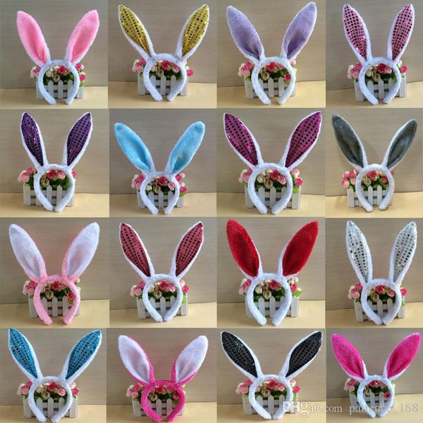 

27 colors Europe and the United States children's Christmas hair accessory Fluffy rabbit ear Hair hoop Cute hair accessory free shippin