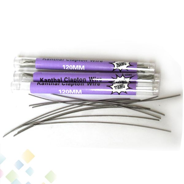 

Newest Clapton Wire 120MM 22*32g 24*32g 26*32g 28*32g 32*32g Resistance Wire 10pcs in a Tube fit RDA RBA Atomizer DHL Free