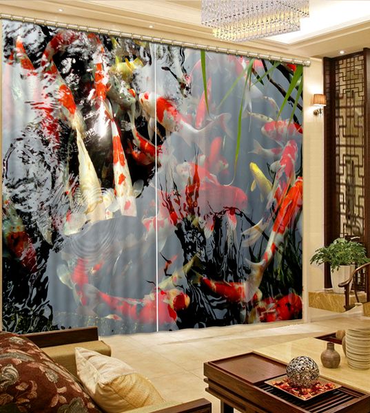 

классический home decor ocean fish пользовательские занавес мода декор home decor для спальни