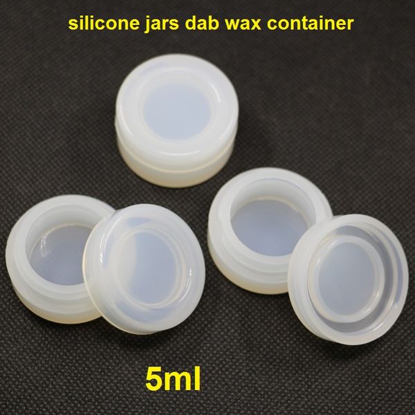 

Оптовые силиконовые банки dab wax container 5 мл силиконовый контейнер для воска / масла Eco-friendly силиконовые сигареты box clear