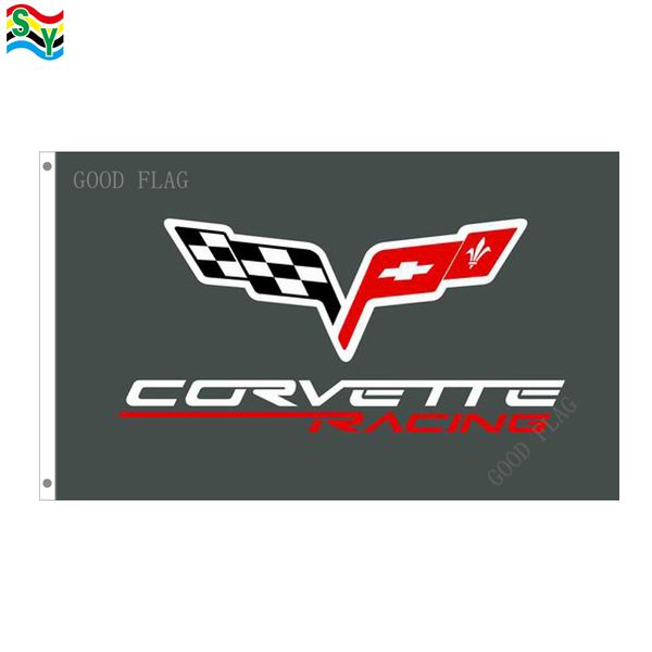 

goodflag corvette racing flags banner 3x5 ft 90*150cm polyster outdoor flag