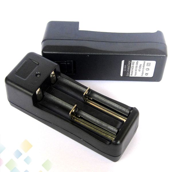 

Newest Li-ion Battery Universal Charger Dual Slots Chargers Fit 18350 and 18650 Battery High quality E Cigarette DHL Free