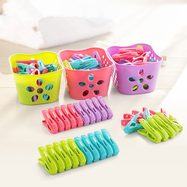 

30 small clamps with packing basket mini plastic clamp small clip