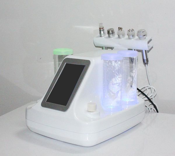 Portable 5 в 1 Гидровая дермабразия воды DermaBrasion Ультразвуковая RF Bio-поднятие холодного молотка Спа-лицел для лица для глубокой очистки ухода за кожей