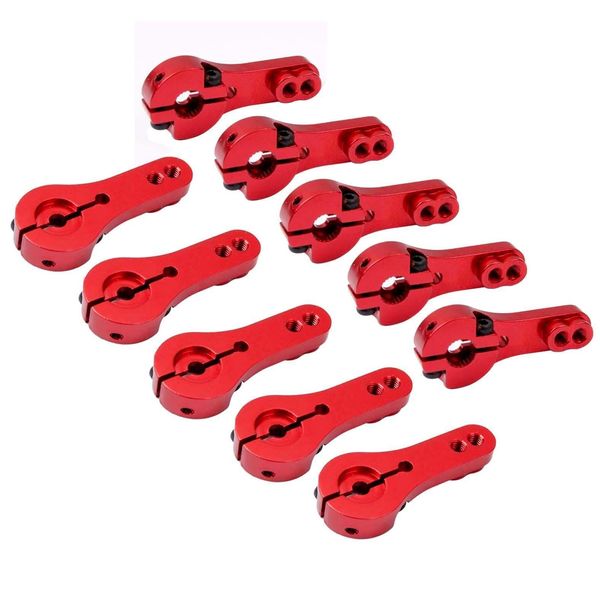 

10pcs Aluminum 25T Servo Arm Horn for Futuba HD Servo MG995 MG996R MG946 Red