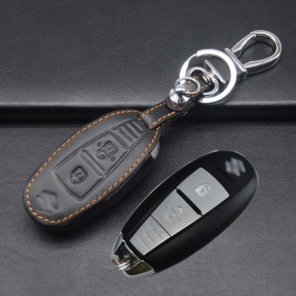 

genuine leather car key fob case holder bag for suzuki s-cross/kizashi/alivio