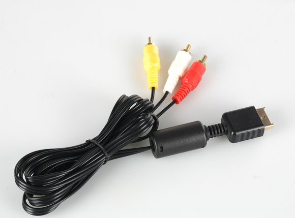 Cabo de áudio gratuito DHL Hotsale 6 pés 1.8m para RCA para Sony PlayStation para PS / PS2 / PS3 VIDEO AV 1000PCS