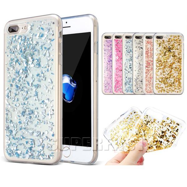 

Для iPhone X Clear Case Bling блеск красочные TPU Case мягкий гель ТПУ задняя крышка Case для iPhone 7 Galaxy S8 Примечание 8 S7 Edge