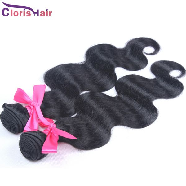 Fedele alla lunghezza peruviana Vergine Body Wave Hair 2pcs non trasformato trame ondulato estensioni a buon mercato Extensions Bundle 100% Natural Human Hair Weave