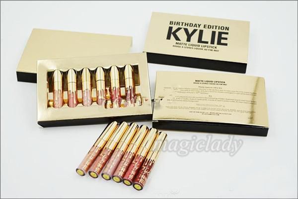 

2017 new kelly jenner lip glo co metic matte lip tick lip glo mini leo toolkit lip birthday limited edition gold whole ale packaging