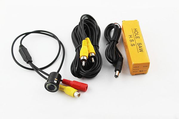 

hd led водонепроницаемая камера заднего вида автомобиля pz404 1/4 cmos dc 12v ip67 ночного видения 18,5 мм 170 градусов 600tvl ems