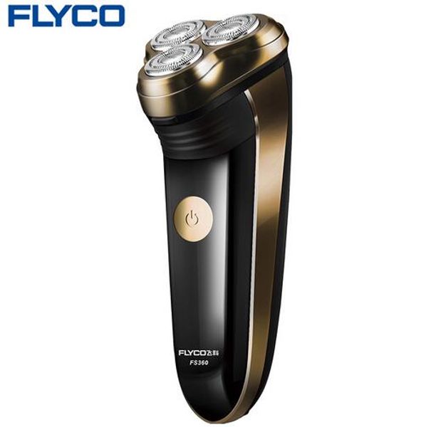 

flyco professional 3 floating heads electric shaver for men with pop-up trimmer full heads washable razor charge indicator fs360