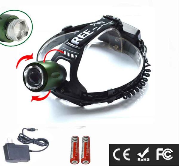 

10w led headlight headlamp head lamp light flashlight extenable zoom 5000lm focus for fishing bicycle ridding camping hiking ing