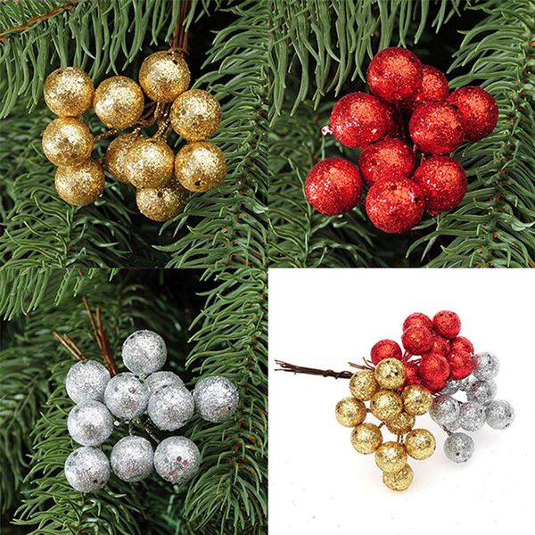 

wholesale-10pcs/lot christmas tree hanging baubles fruit ball party decoration ornament christmas tree decoration cuttings fruit ball