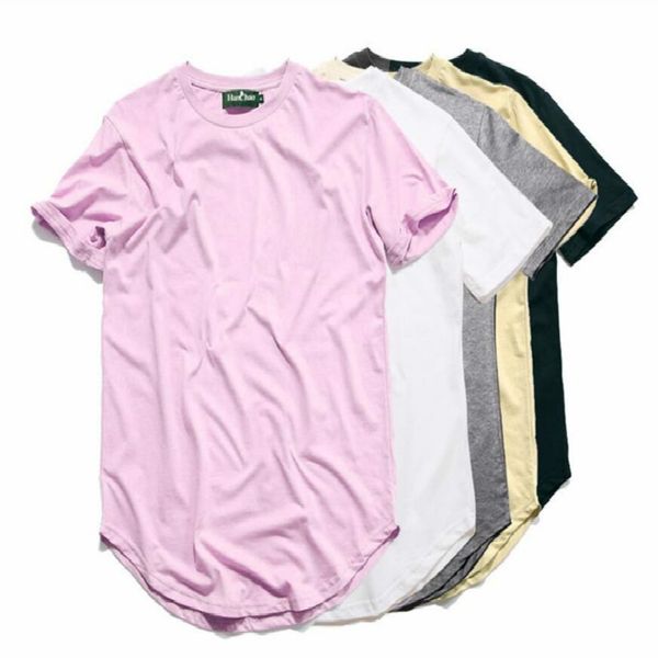

Изогнутые подол хип-хоп футболка мужчины лето пустой расширенный Мужские футболки городской Kpop мужчины футболки Футболки Джастин Бибер Kanye West одежда