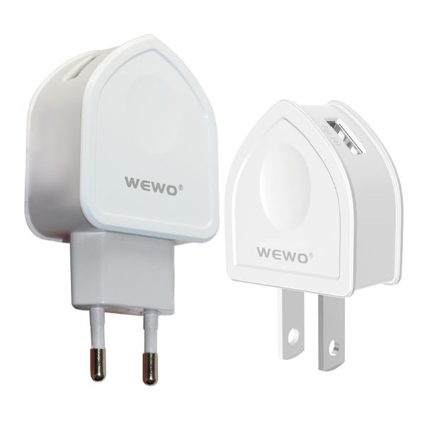 

wewo dual usb power adapter with cable smart mobile phone charger portable usb charger for xiaomi iphone samsung us plug with retail package