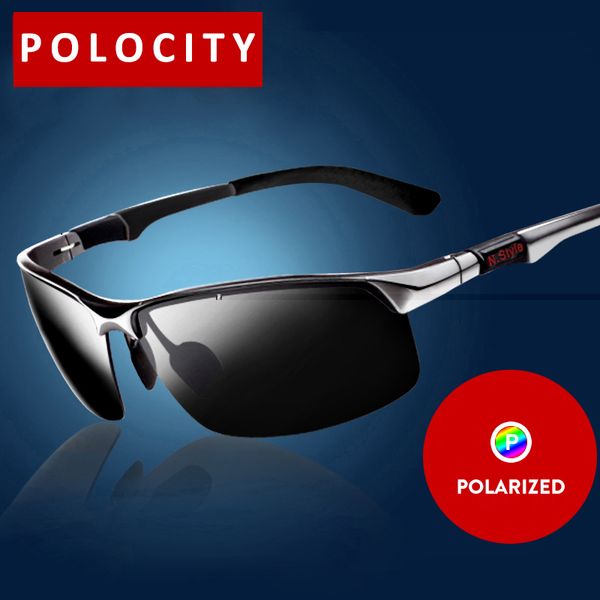 

wholesale- aluminum magnesium sunglasses polarized sports men coating mirror driving sun glasses oculos women eyewear accessories, White;black