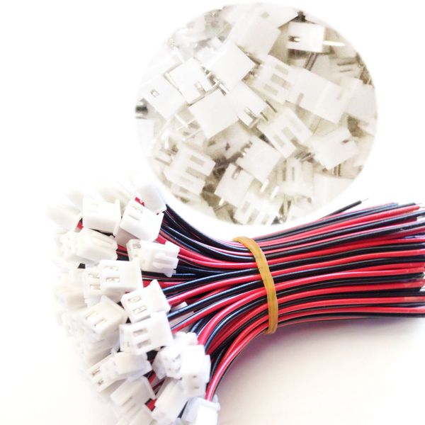 

100 sets 2.54mm pitch 2 pin connectors with 15cm cable assembled wire harness