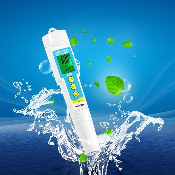 Freeshipping 3 in 1 Wasserqualitätstester Trinkwasserqualitätsanalysator TDS PH-Messgerät für Aquarium Multiparameter-Wasser-pH-Monitor Acidometer