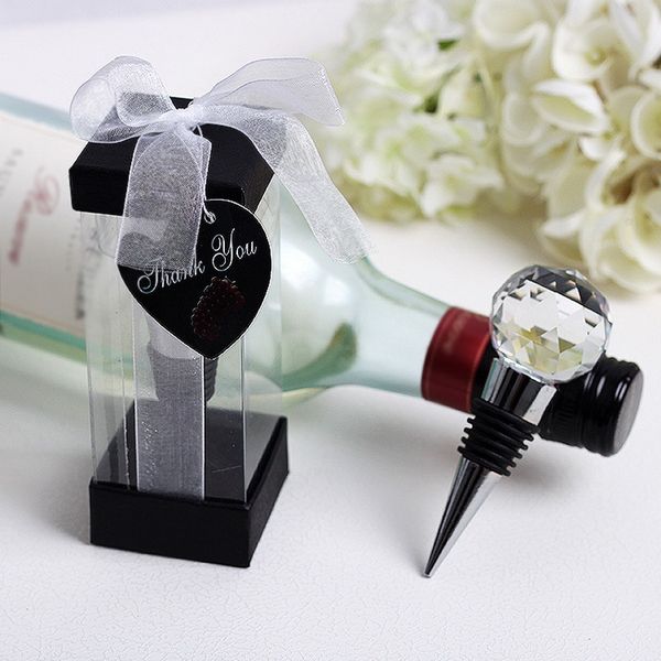 

crystal ball wine bottle ser zinc alloy wedding bridal shower favors gifts party decoration gift for guest, Black