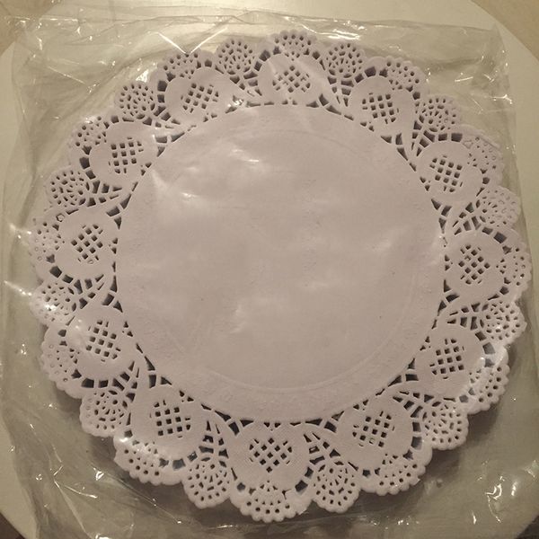 

wholesale- 9.5 inch round doily paper white lace cake grease-proof paper wedding party christmas table decoration paper doilies